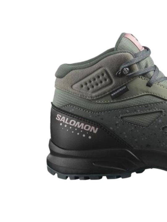 Salomon Kids Hiking Boots Waterproof Khaki