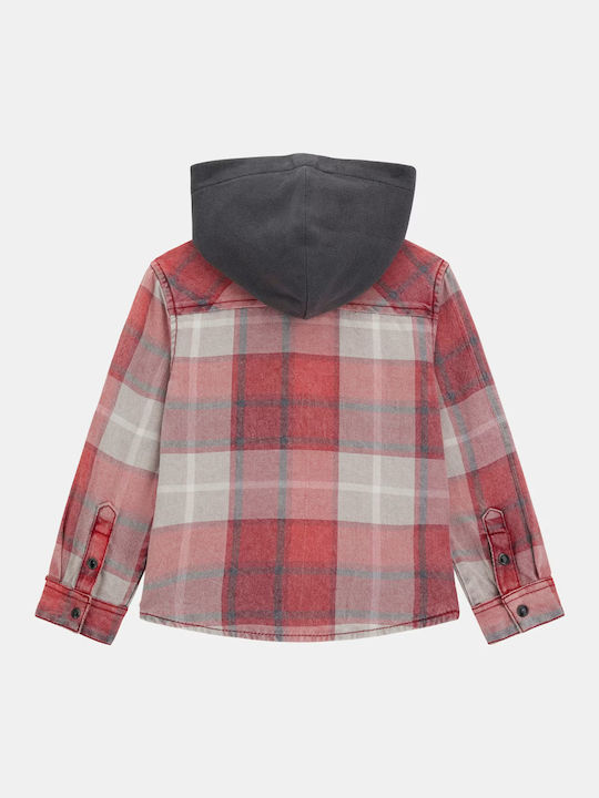 Guess Kids Checked Shirt Gray