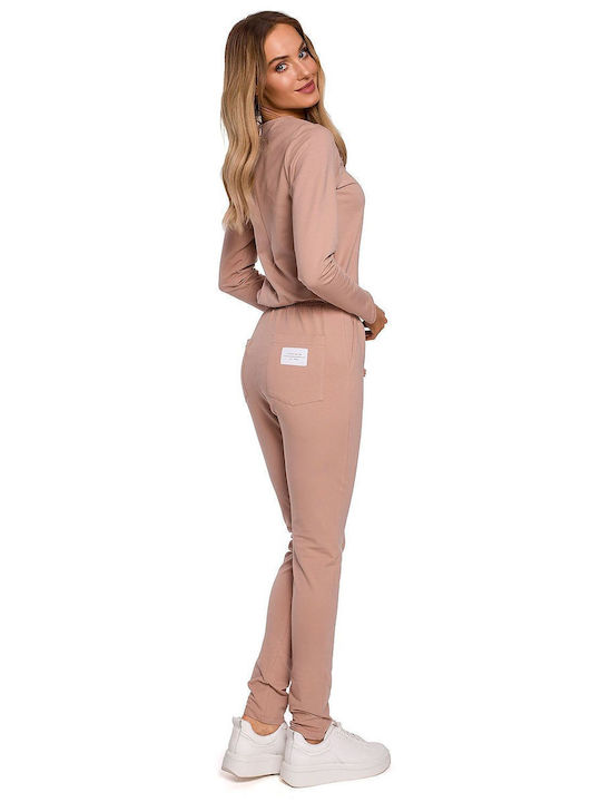 MOE Damen-Sweatpants-Set Beige