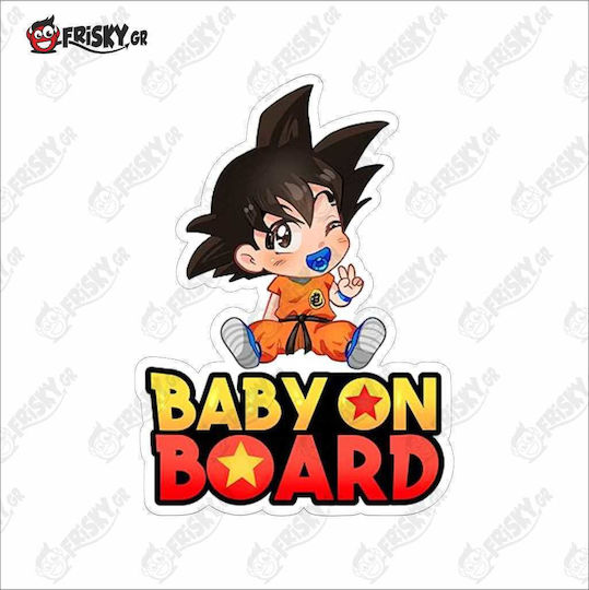 Frisky Σήμα Baby on Board με Αυτοκόλλητο Κόκκινο