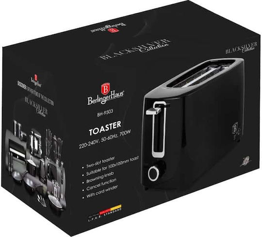 Berlinger Haus Φρυγανιέρα 2 Θέσεων 700W Μαύρη