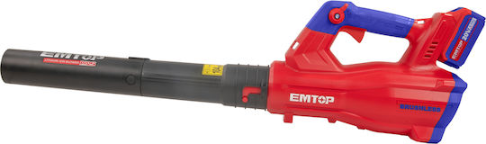 Emtop Φυσητήρας Χειρός 20V με 2 Μπαταρίες 4Ah & Μέγιστη Ταχύτητα Αέρα 144km/h