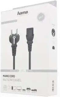 Universal Power Cable Hama Schuko 3pin Iec C13 Female 2.5m Black
