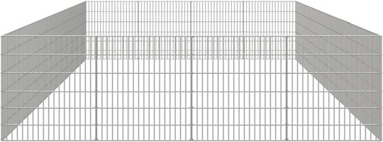 vidaXL 3321345 Galvanized Steel Cage for Rabbits 54x60