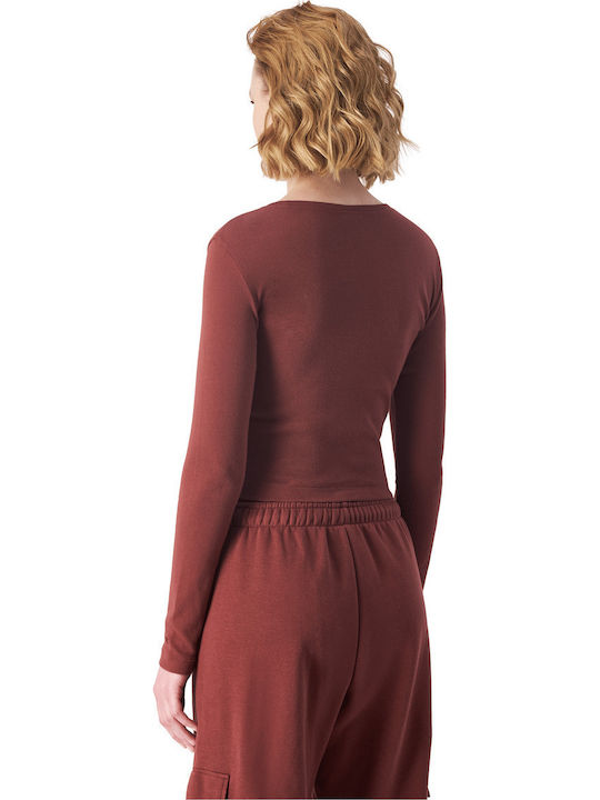 Γυναικείο Crop T-shirt Chocolate