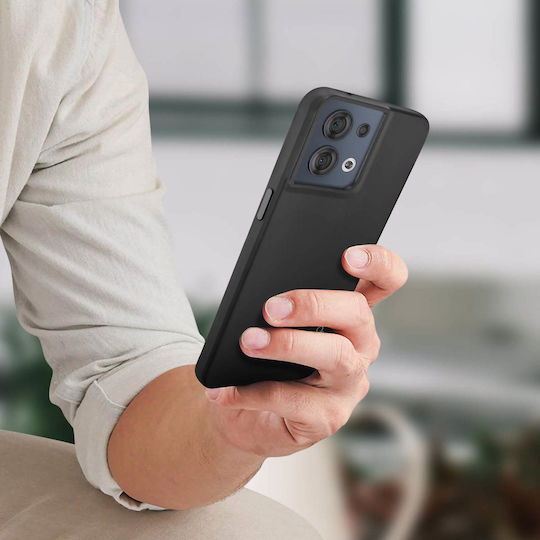 Oppo Reno 8 Case Semi-rigid Soft Touch Thin Light Original Black