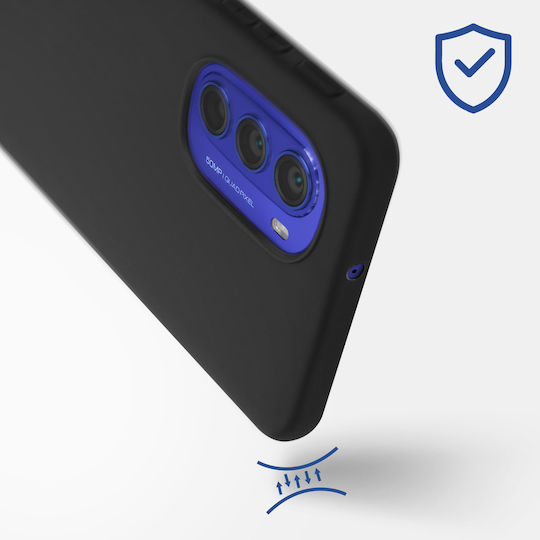Husă Motorola Moto G51 5G Flexibilă Anti-șoc Finisaj Mat Anti-amprentă Negru