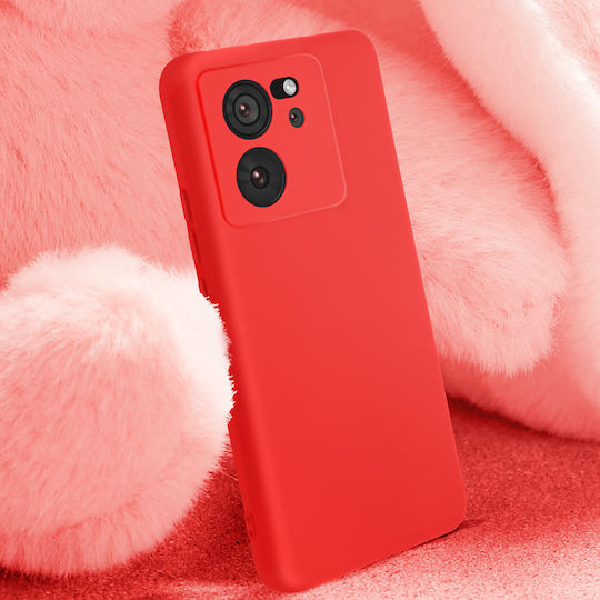 Avizar Xiaomi 13t 13t Pro Semi-rigid Soft-touch Anti-traces Red Mobile Phone Case