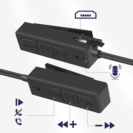 Defunc Talk In-ear Bluetooth Handsfree Ακουστικά Μαύρα