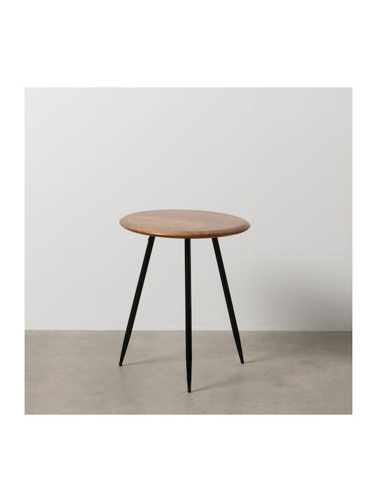 Round Side Table Lagom Wooden Brown L40xW40xH50cm.