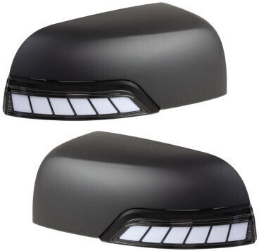 Σετ 2 Δυναμικά Καπάκια Καθρεπτών Led Μαύρο Ματ Ford Ranger T6 T7 T8 2012-2022
