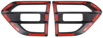 Satz von 2 schwarzen matten Kotflügel-Ornamenten für Ford Ranger T7 T8 2015-2022