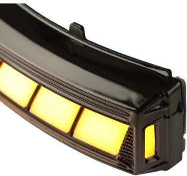 Σετ 2 Δυναμικά Καπάκια Καθρεπτών Led Μαύρο Ματ Ford Ranger T6 T7 T8 2012-2022