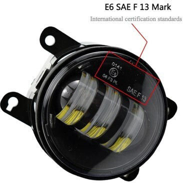Set de 2 Lumini de Ceață LED Dacia Renault Nissan Lumină Albă+Galbenă Diametru 3" 90mm 30w 12/24v Conector H11 H8