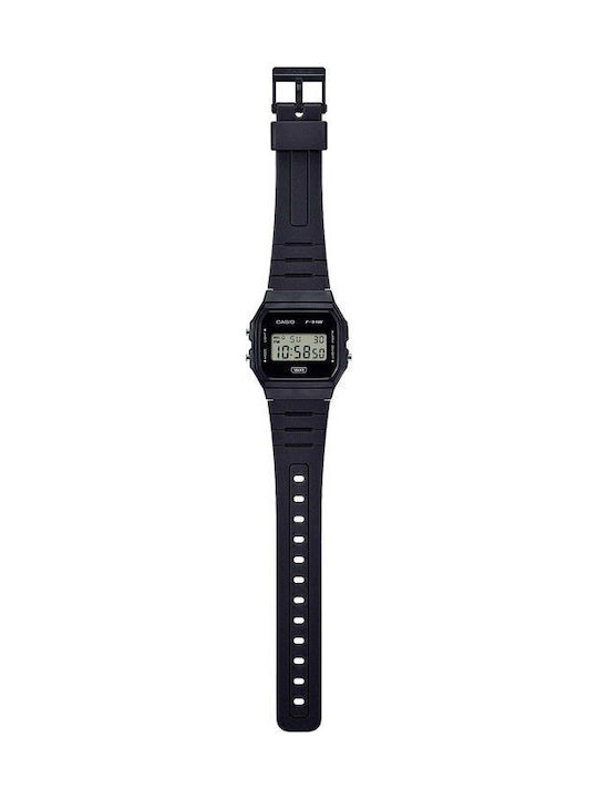 Casio Ψηφιακό Ανδρικό Ρολόι 35mm Χρονογράφος Μπαταρίας με Μαύρο Καουτσούκ Λουράκι