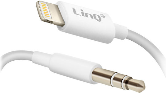 LinQ 3.5mm to Lightning Cable Λευκό 1m (IP-7726)