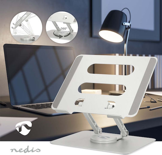 Nedis Laptop Stand for Up to 17 Inches Silver NBSTND110SI