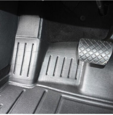 Umbrella Satz Vorder- und Hintermatten 4Stück aus Gummi für Peugeot 301 2012+ Schwarz