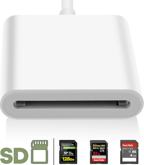 Avizar Card Reader Type-C για SD Λευκό