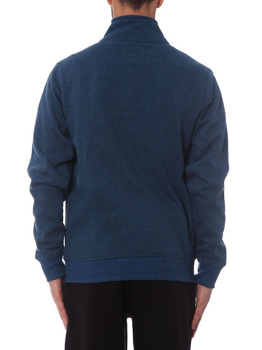 Splendid Men's Sweatshirt Jacket with Hood and Pockets Indigo