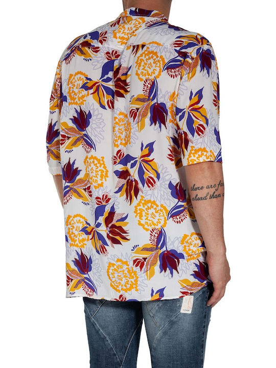 Stefan Fashion Men's Shirt Short Sleeve Floral Multicolour