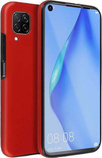 360° Case Huawei P40 Lite Flexible Front & Rigid Back – Red