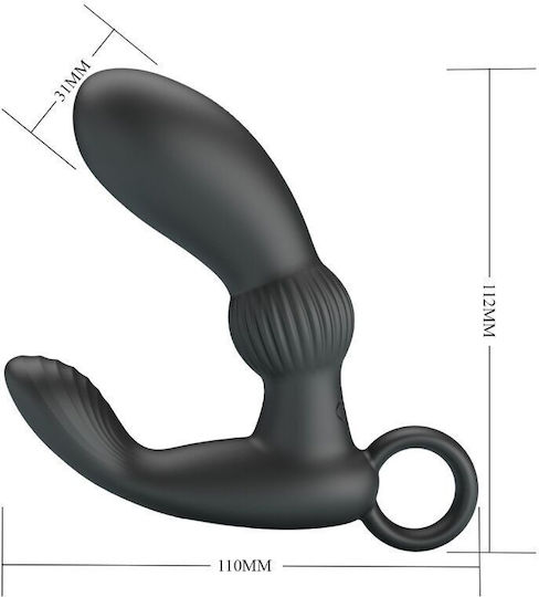 Pretty Love Prostate Massager Πρωκτικός Δονητής με Δυνατότητα Ασύρματης Λειτουργίας Μαύρος