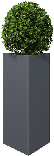 vidaXL Set of 2 Metallic Flower Pots Anthracite 40x34.5x70cm
