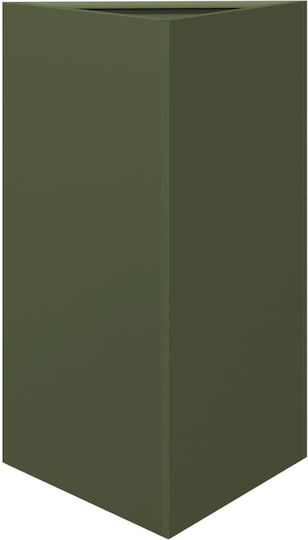 vidaXL Set 2 Metallische Pflanzgefäße Mit Olivgrün 50cm