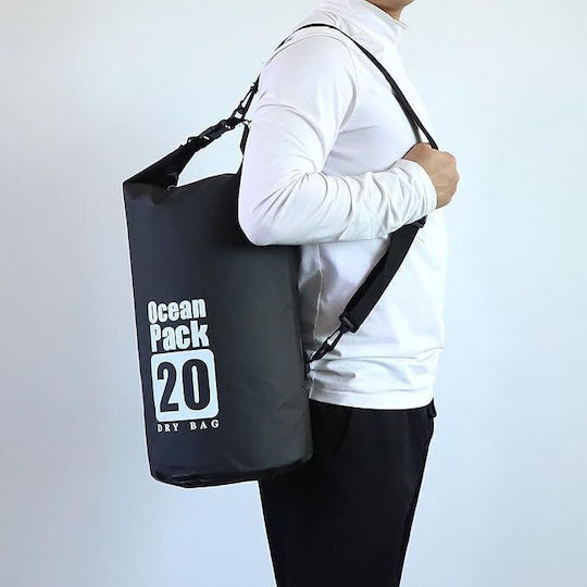 Ocean Pack Στεγανός Σάκος Ώμου / Χειρός 20lt Μαύρος