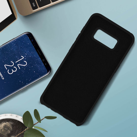 Samsung Galaxy S8 Silicone Semi-rigid Case Soft Touch Matte Finish Black