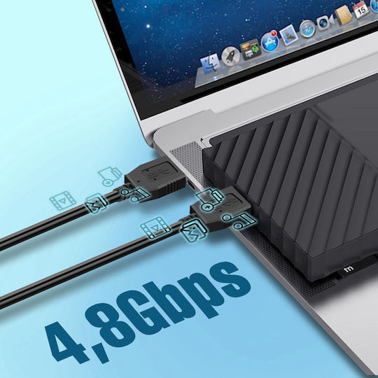 Avizar USB 3.0 Kabel USB-A-Stecker - Micro-USB-B-Stecker Schwarz 1.8m DATA-USBS5