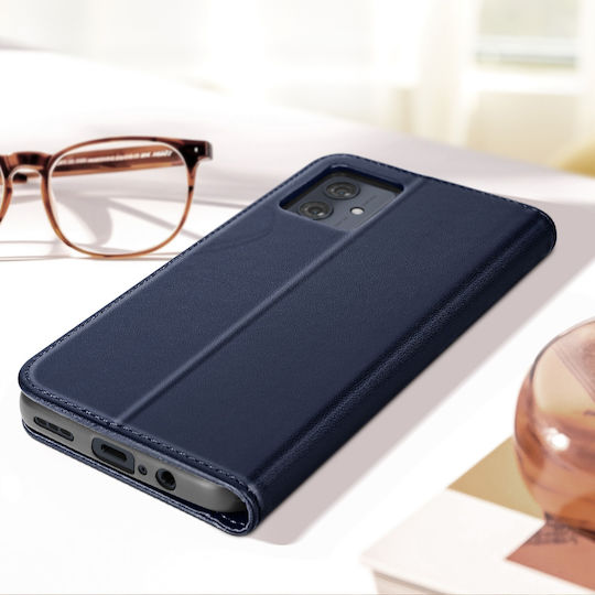 Hülle Motorola Moto G5 Wallet Support Binfen Serie Farbe Mitternachtsblau