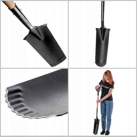 Kadax Long Narrow Sharp Drain Spade Shovel 124cm