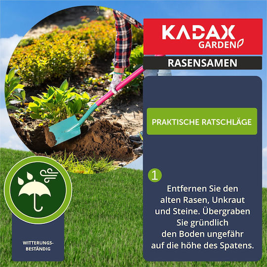 Kadax Universeller Rasen Selbstverdichtender Rasen 15 kg