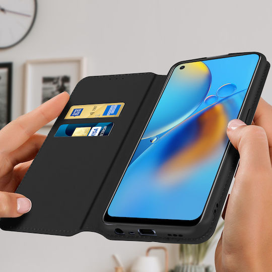 Заден Капак Oppo A74 с Функция Поставка Портфейл Черен