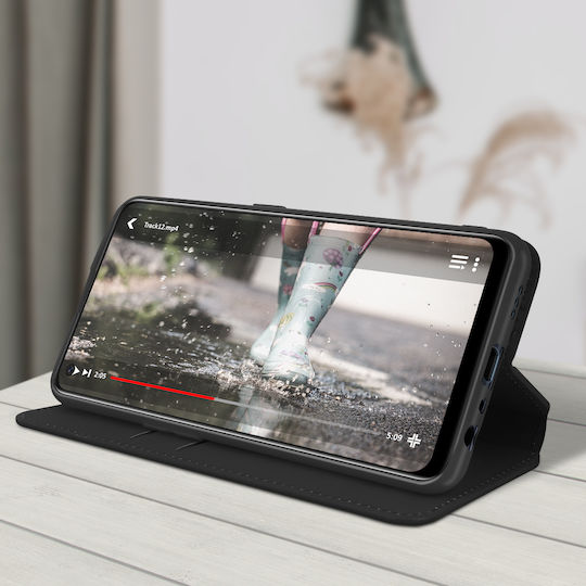 Заден Капак Oppo A74 с Функция Поставка Портфейл Черен