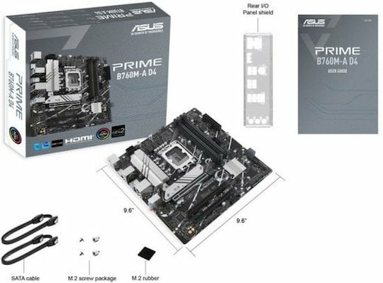 Asus Prime B760M-A-D4-CSM Motherboard Micro ATX with Intel 1700 Socket