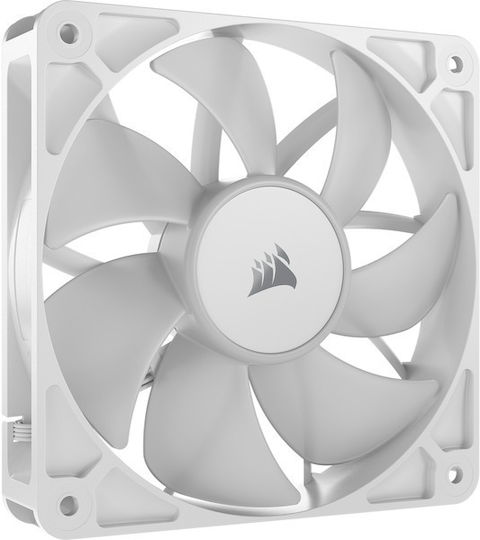 Corsair RS120 Case Fan (2100rpm / 72.8cfm) with ARGB Lighting and 4-Pin PWM Connection 3pcs White