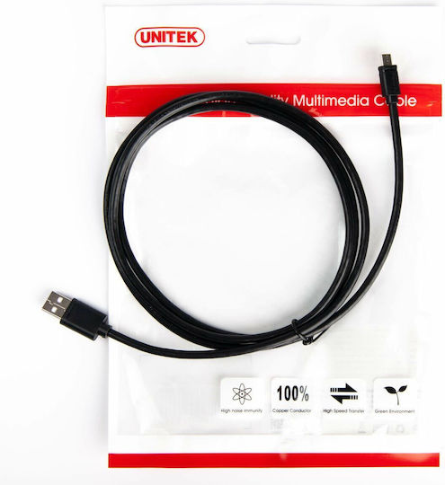 Unitek Regulär USB 2.0 auf Micro-USB-Kabel Schwarz 3m (Y-C435GBK) 1Stück