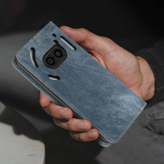 Avizar Фолио Калъф за Nothing Phone 2a, Портфейл с Капак, Петнист Син