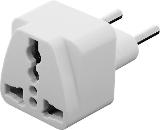 Universal Socket Adapter United Kingdom USA Caribbean Type G Plug White