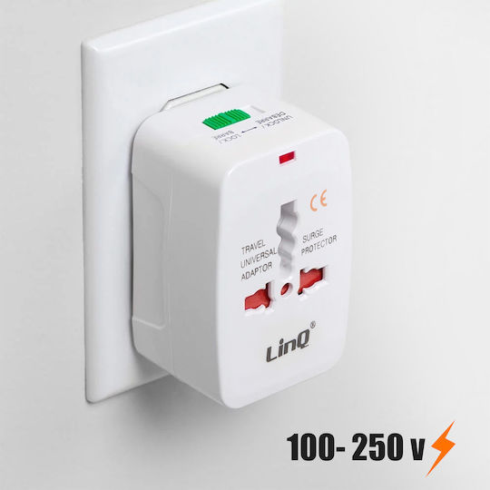 Linq Universal Reiseadapter UK EU US Kompakt Langlebig Weiß