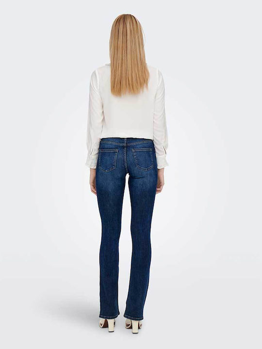 Only Women's Jean Trousers Flared Dark Blue