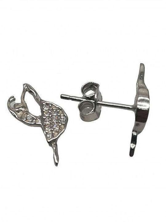 925 Silver Earrings Little Ballerina
