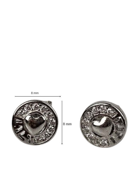 Ohrringe aus 925 Silber Jolie Silber Herz im Kreis Modell 8 x 8 mm 1,6 g