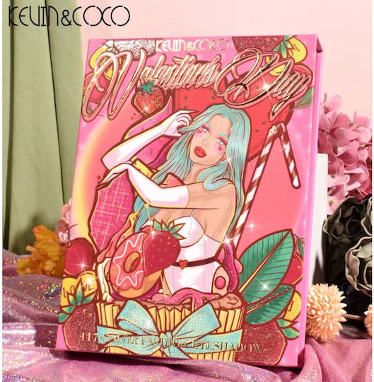 Kevinandcoco Eyeshadow Palette 117 Colors 4 Layers Rotating Includes Highlighter Blush Rectangular 112g 20.8 X 15.5 X 2.1 Cm Multicolor
