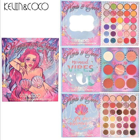 Kevinandcoco Eyeshadow Palette 69 Shades Blush Highlighter Contouring Book-style Opening 18.6 X 16.5 Cm 97 G Multicolor