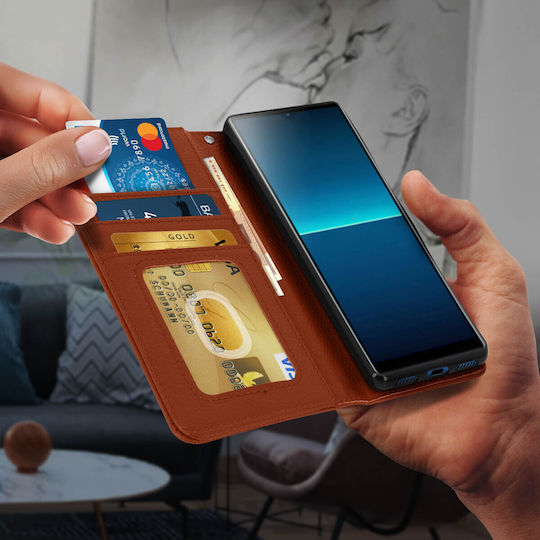 Sony Xperia L4 Folio-Hülle mit Videounterstützung Braun