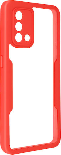 Oppo A74 4G Plexiglas Back Polymer Front Contour Red Mobile Phone Case